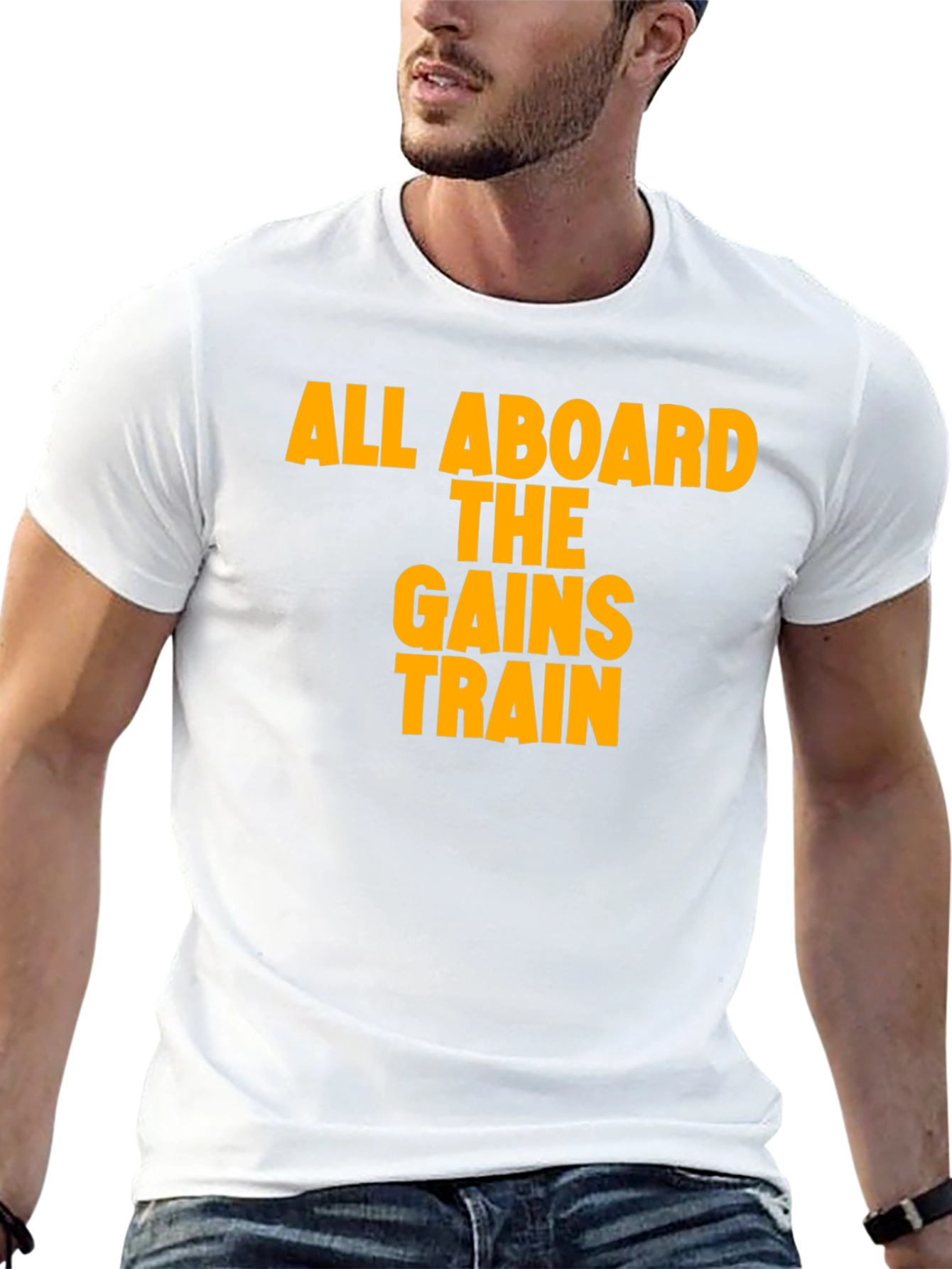 All Aboard the Gains Train Black T-Shirt