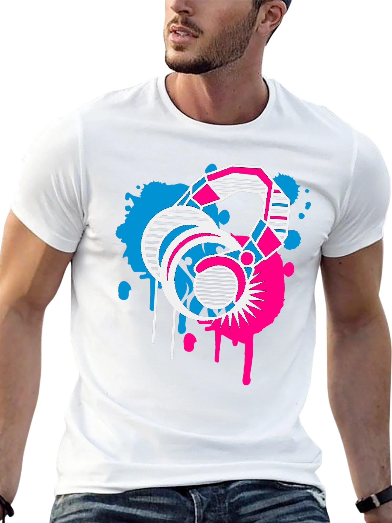 Abstract Graphic T-Shirt Retro Design