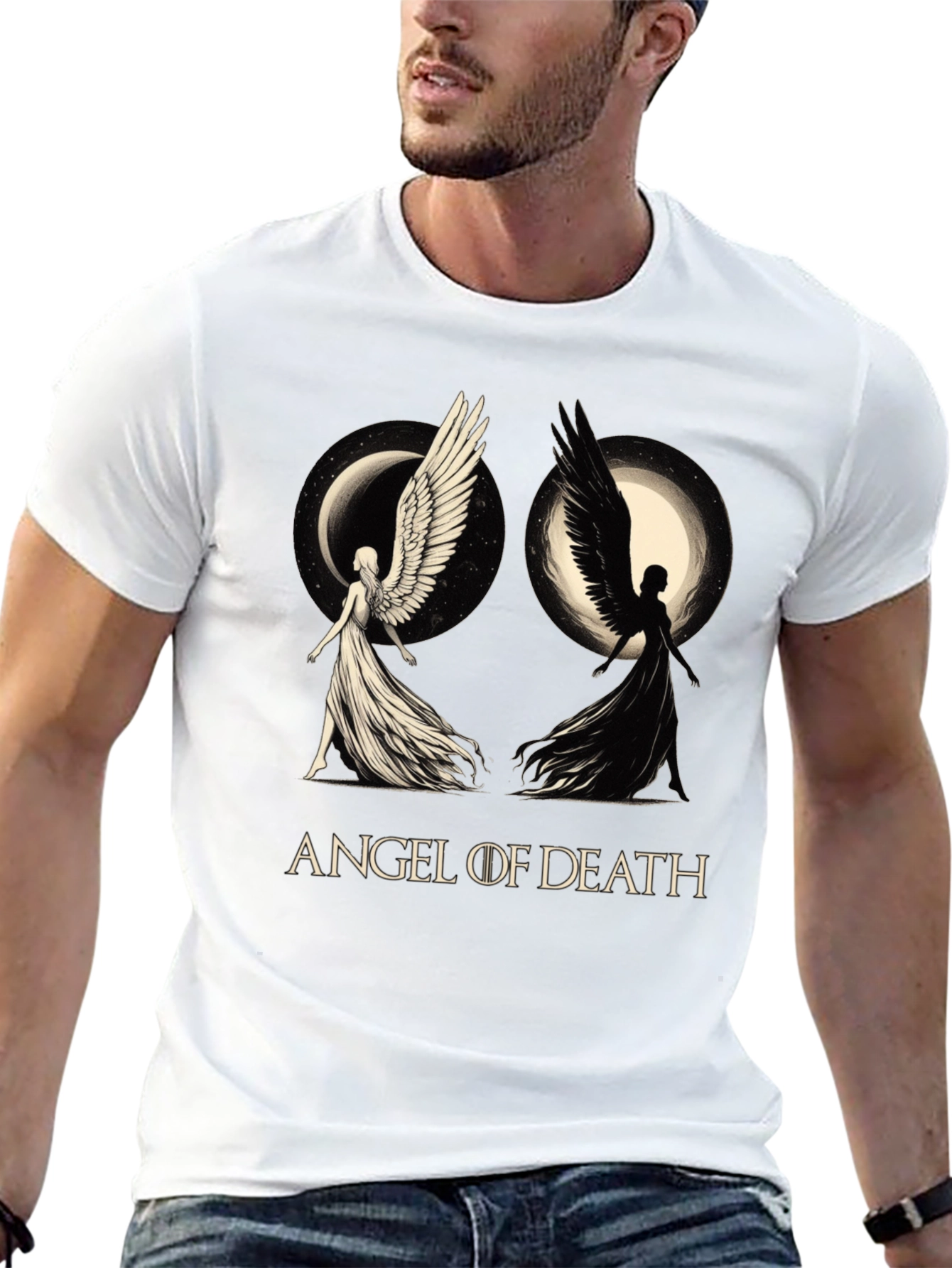 Angel of Death Graphic T-Shirt - Black