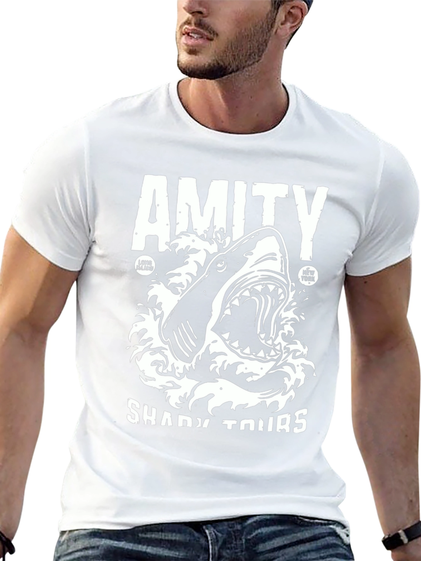 Amity Shady Tours Shark Graphic T-Shirt