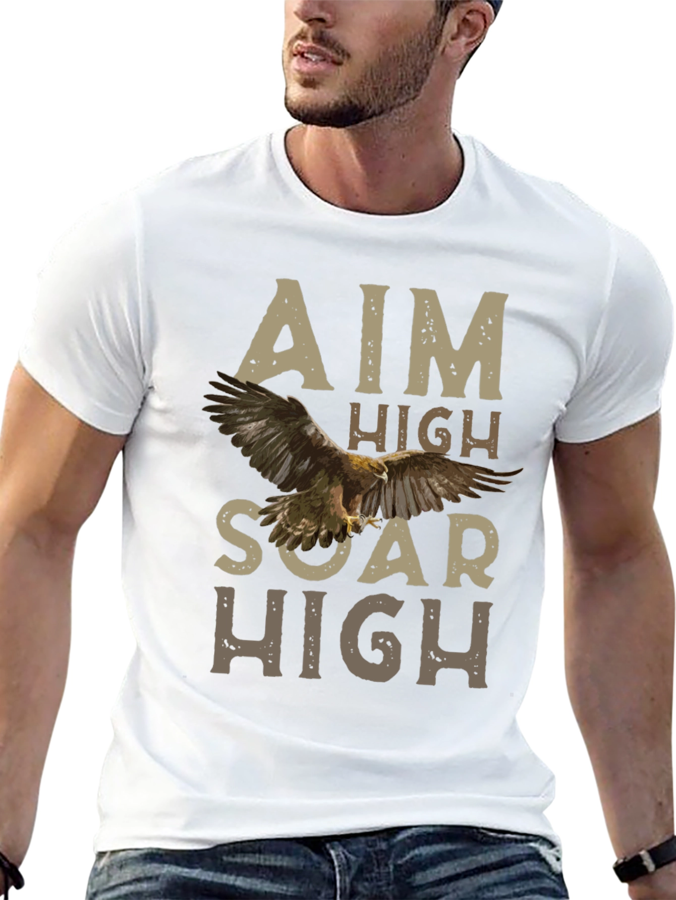 Aim High Soar High Eagle Graphic Tee