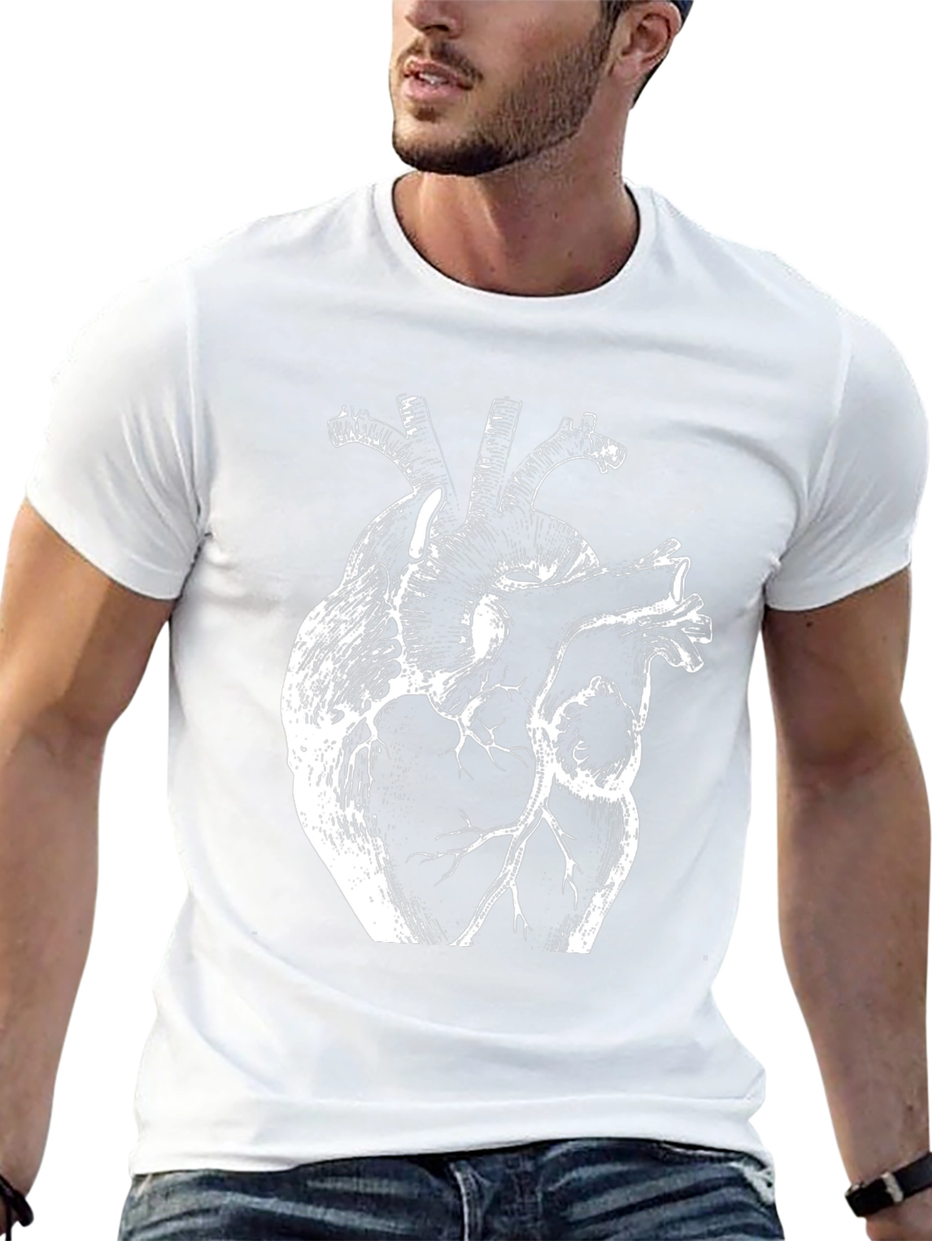 Anatomical Heart T-Shirt - Graphic Print Tee