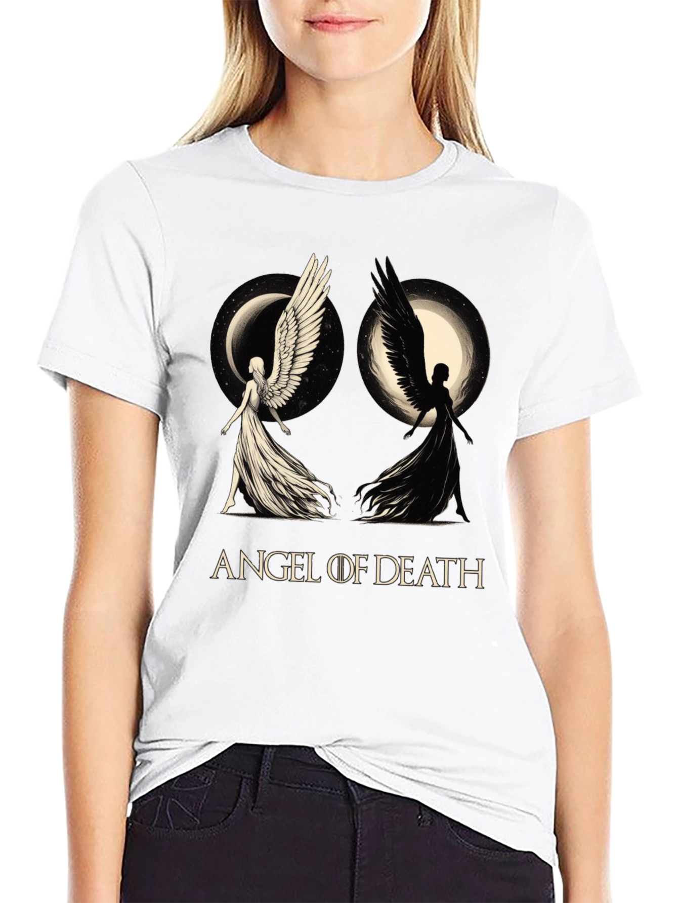 Angel of Death Graphic T-Shirt - Black