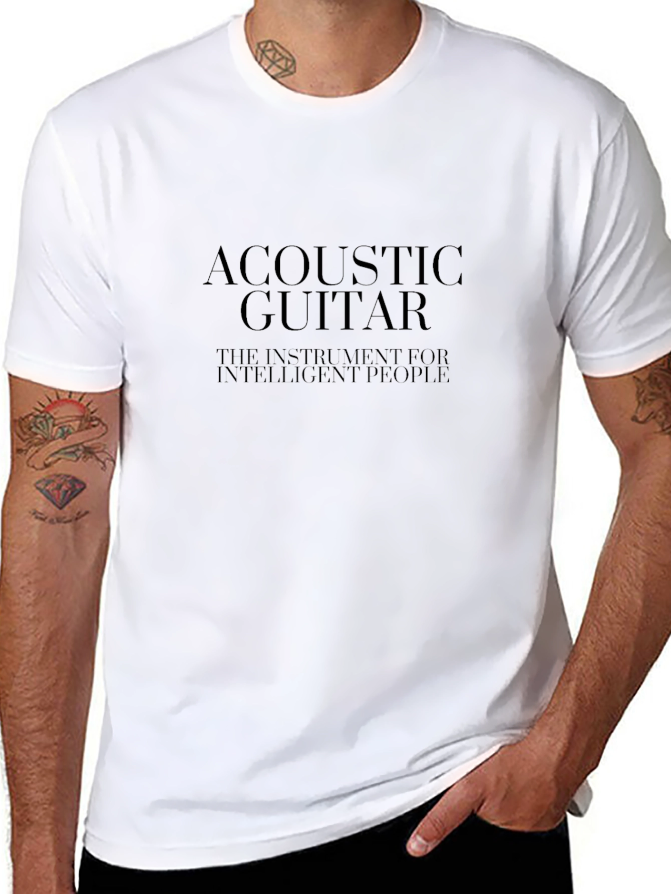 Acoustic Guitar T-Shirt - Intelligent People Tee
