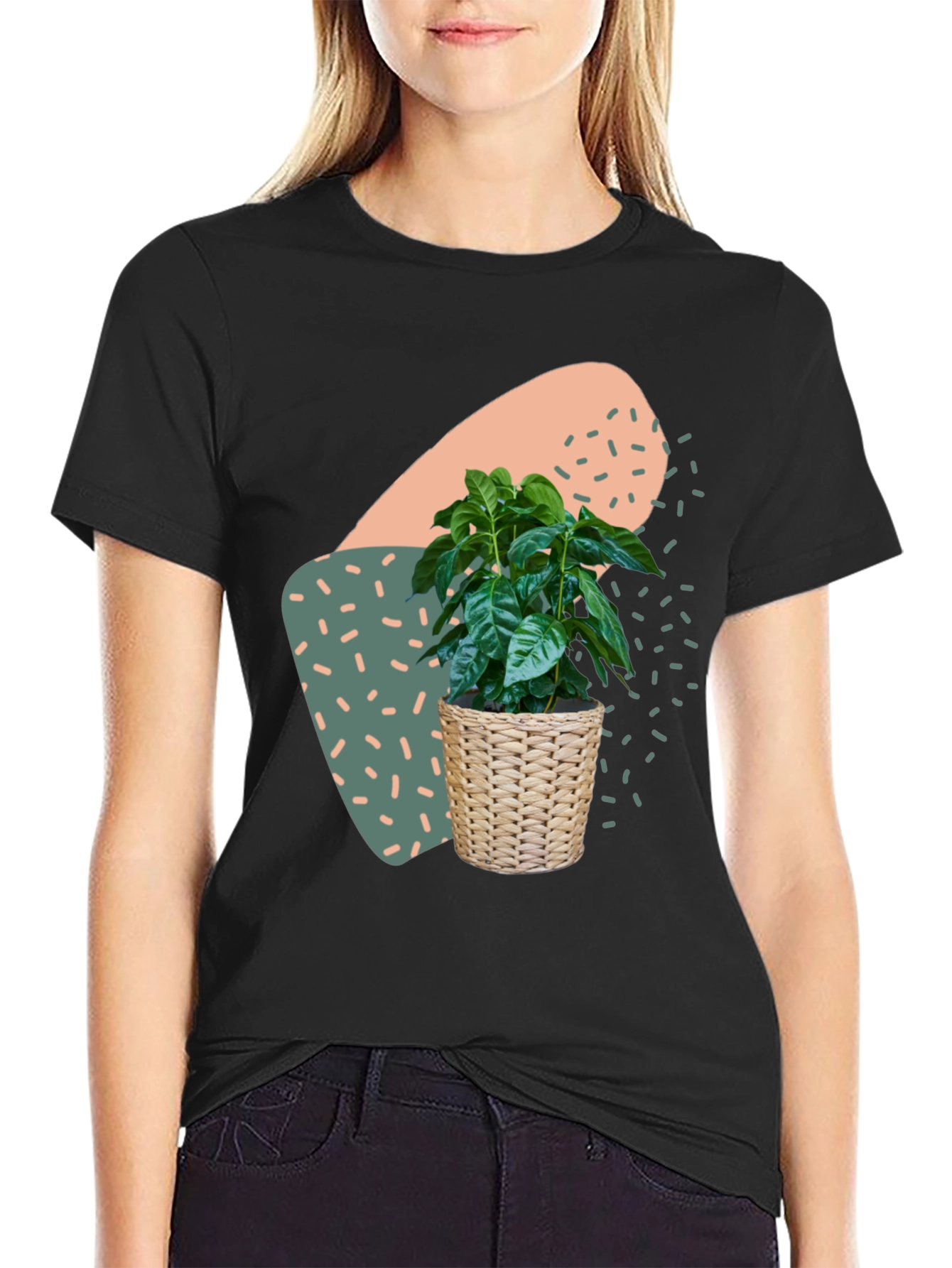 Abstract Plant Graphic Tee