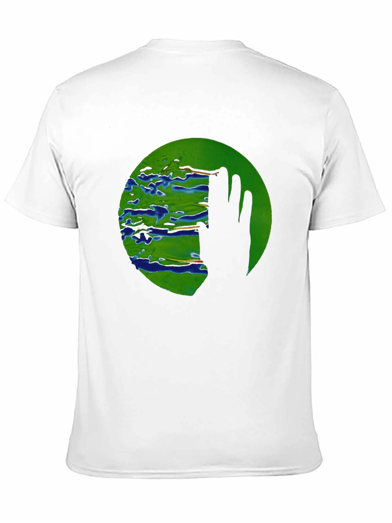 Abstract Earth Graphic Black T-Shirt