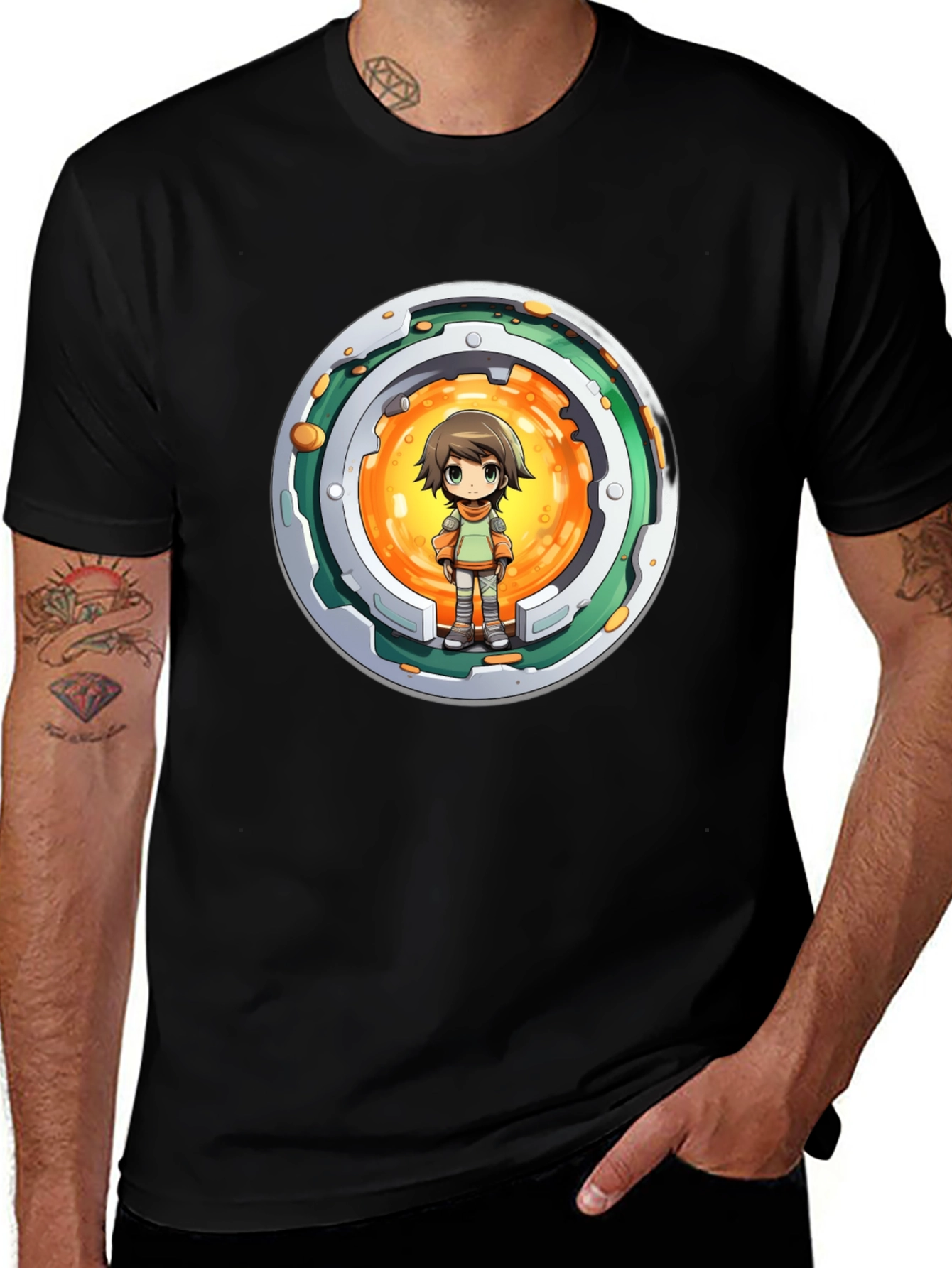 Anime Character T-Shirt: Stylish Round Design