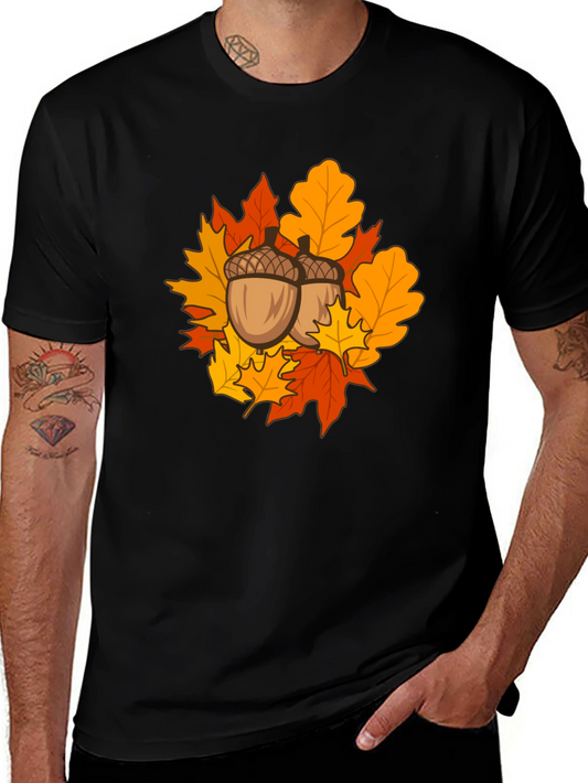 Autumn Acorn Graphic Tee - Fall Season Shirt