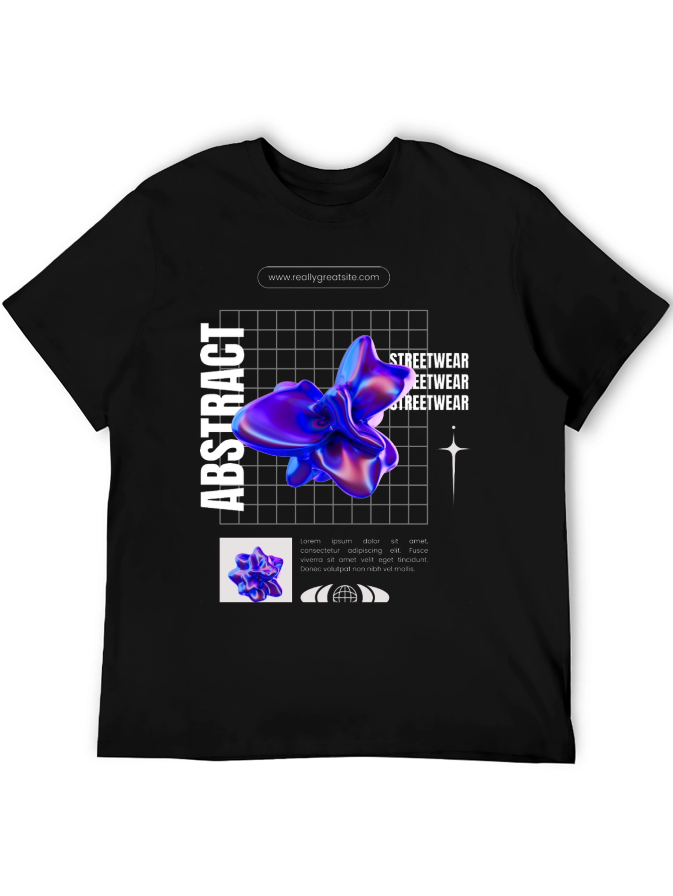 Abstract Graphic Print Streetwear T-Shirt