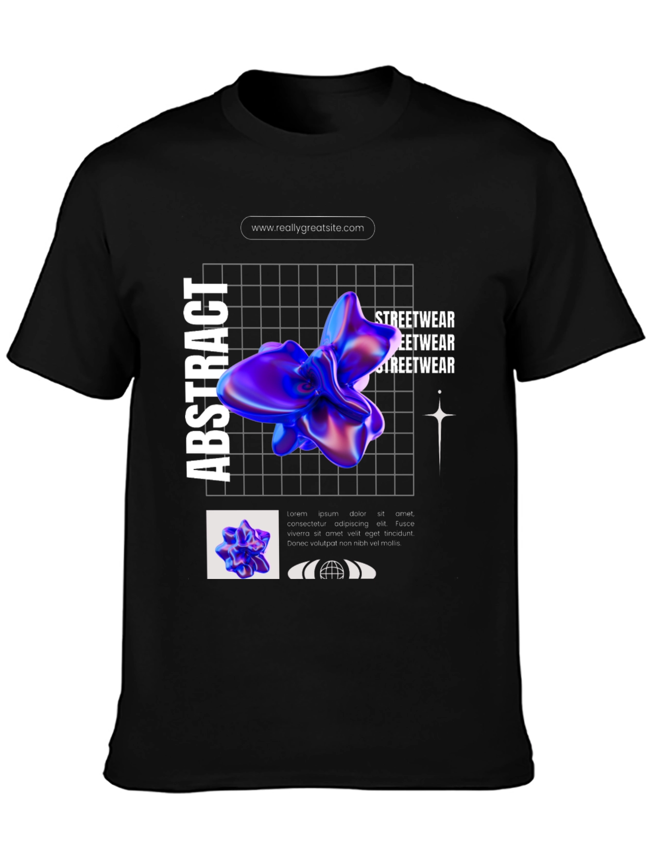 Abstract Graphic Print Streetwear T-Shirt