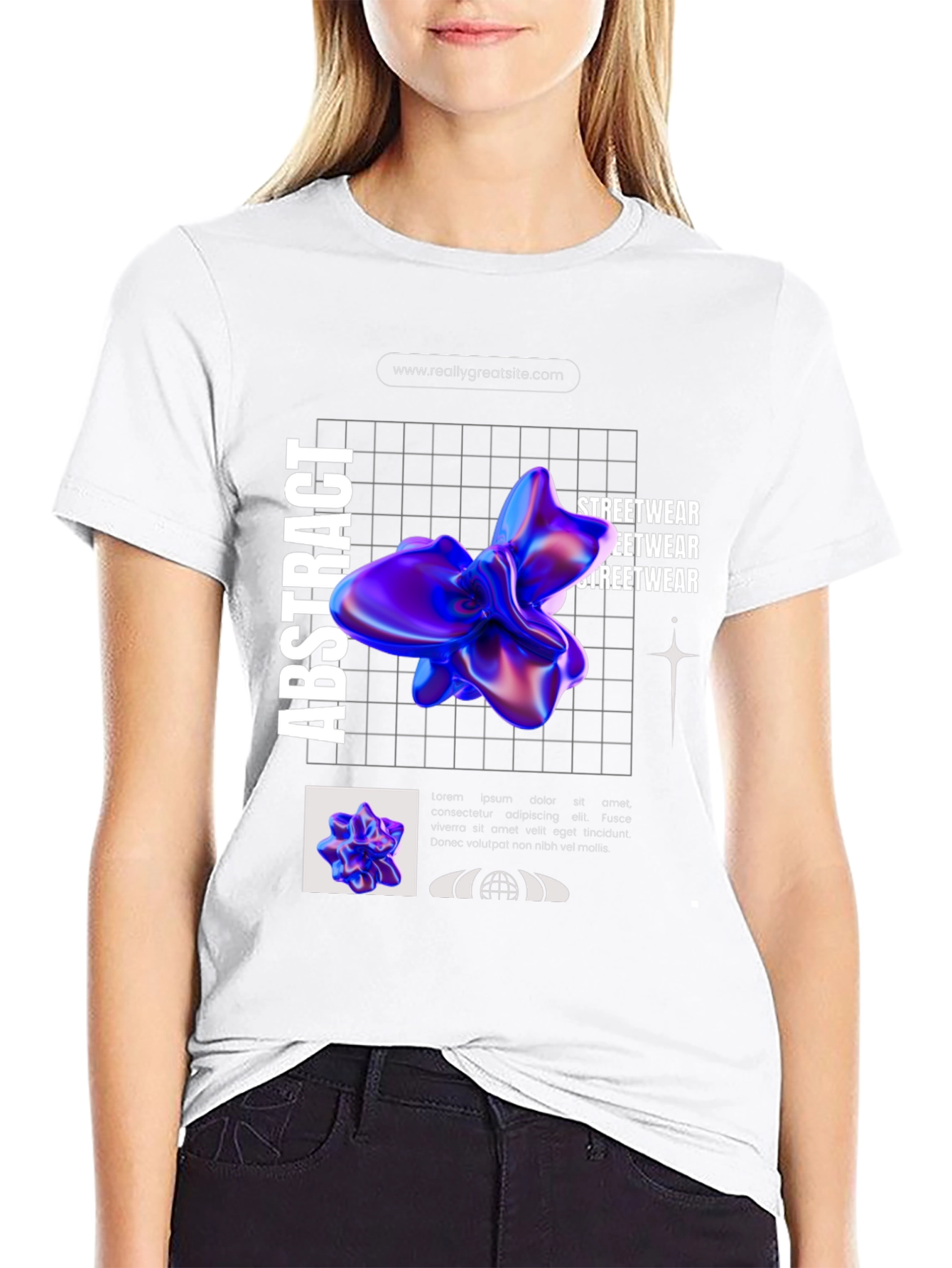 Abstract Graphic Print Streetwear T-Shirt