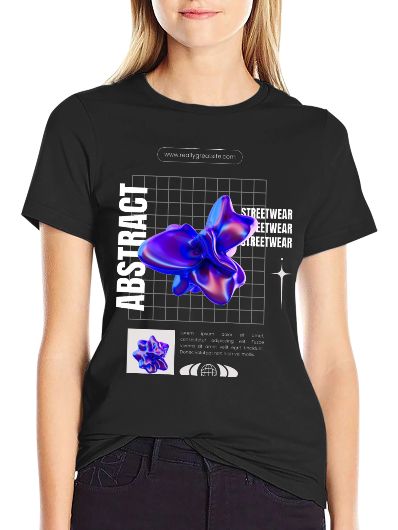 Abstract Graphic Print Streetwear T-Shirt