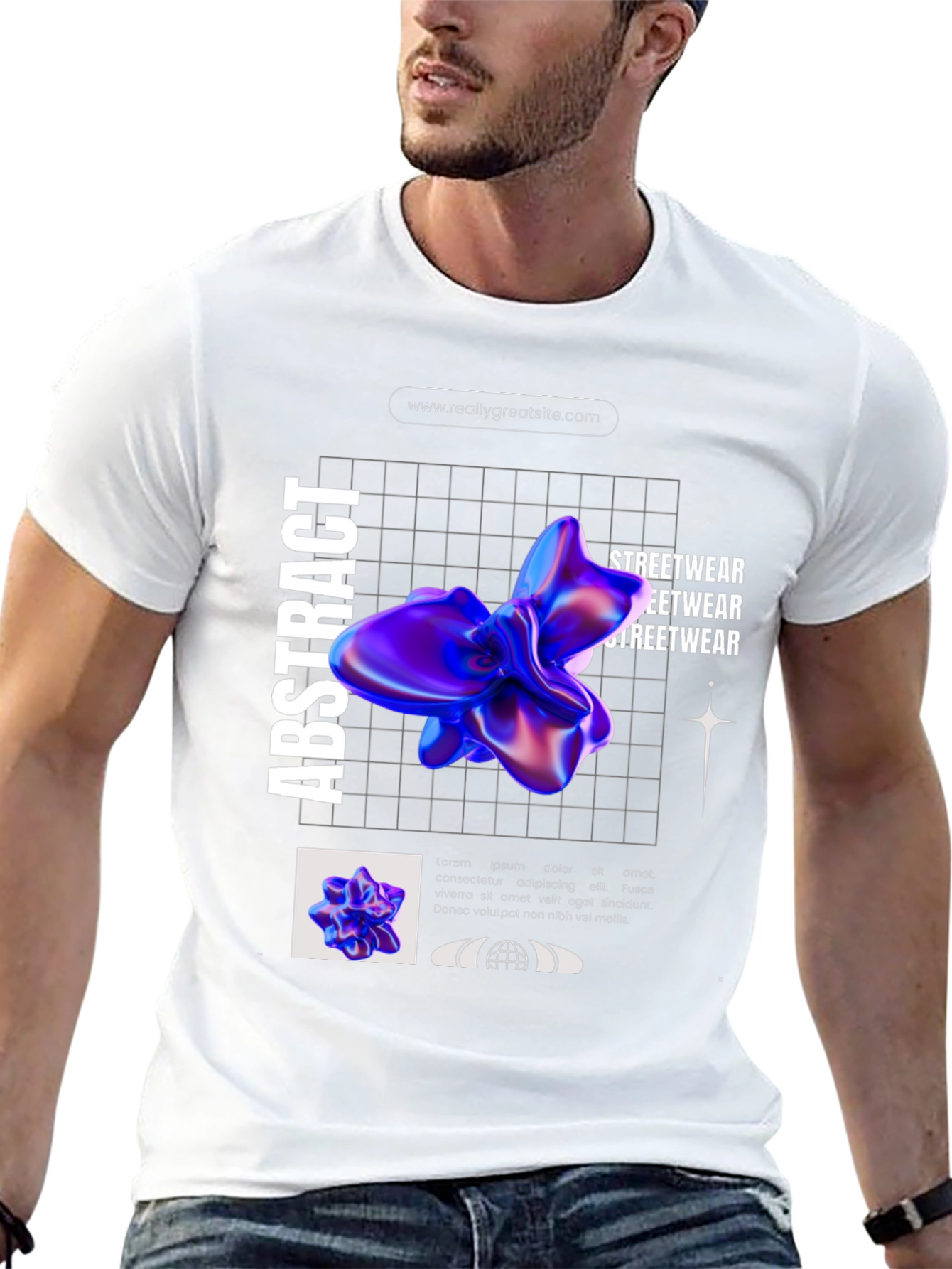 Abstract Graphic Print Streetwear T-Shirt