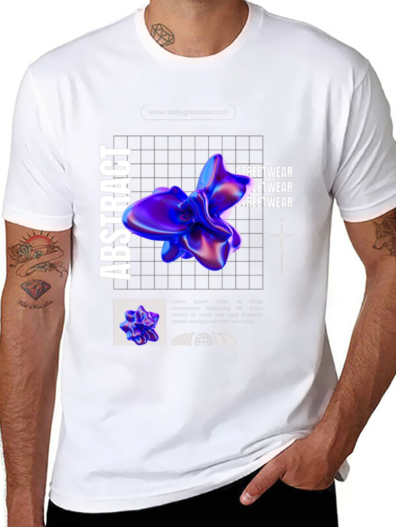 Abstract Graphic Print Streetwear T-Shirt